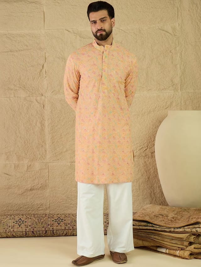 Men Embroidered Kurta Sets