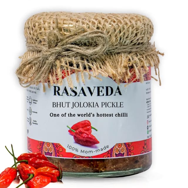 RASAVEDA Bhut Jolokia King Chilli Pickle