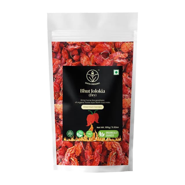 Shiva Organic Bhut Jolokia Chilli Whole