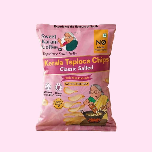 Sweet Karam Coffee Rock Salt Tapioca Chips - Fasting(Vrat) Special
