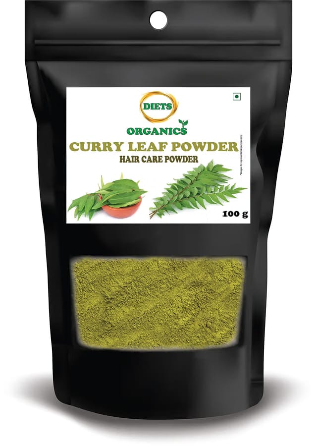 DIETS ORGANICS Curry Leaves Powder,Karuvepillai Powder For Strong And Shiny Hair