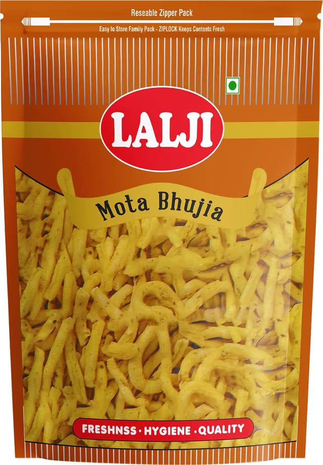 lalji Mota Bhujia 400Gm Bikaneri Namkeen Spicy and Crispy Healthy Snack Bhujia Sev