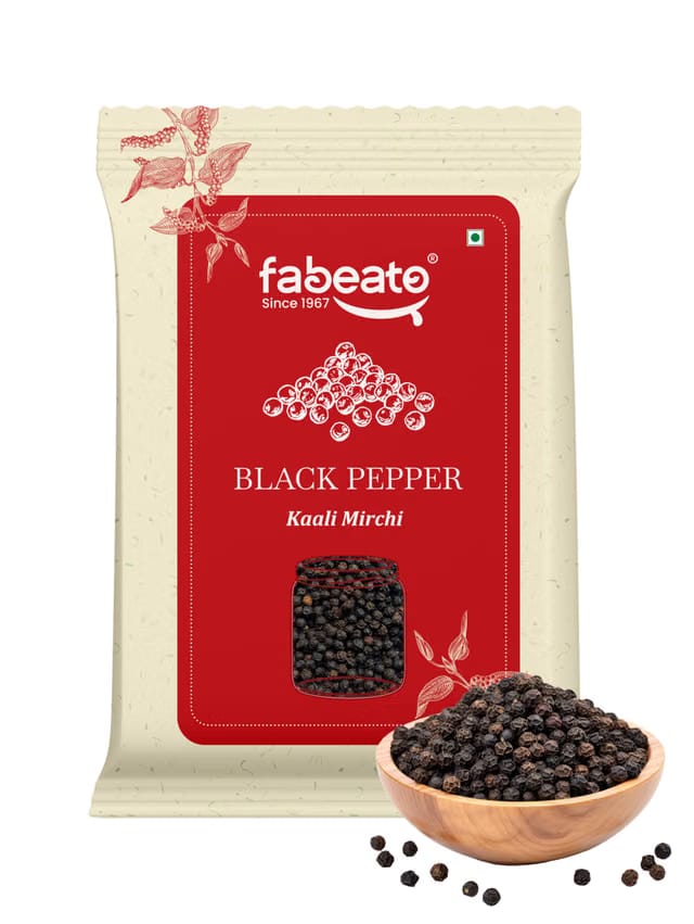 Fabeato Whole Black Pepper 100 gram|Kali Mirch|Ultra-Pure & Finely Ground