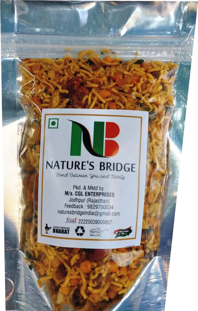 Nature's Bridge Rajasthani Mixture Namkeen / Special Low Spicy Jodhpuri Namkeen / Mixture Namkeen / Snacks / Farsan