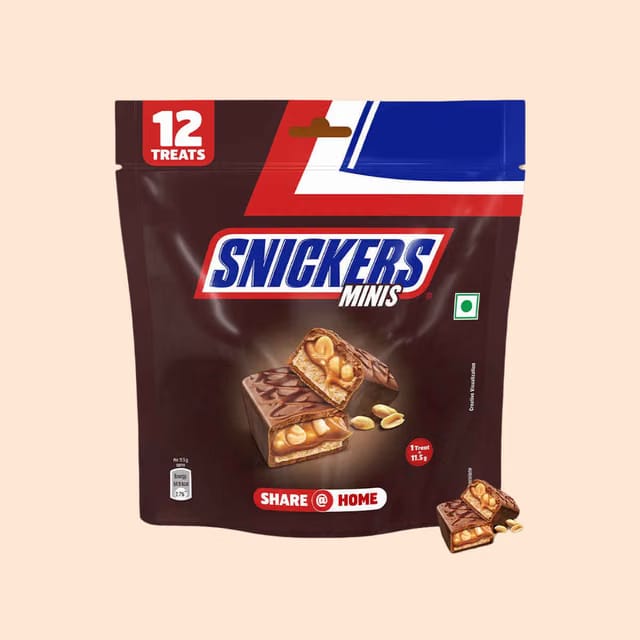 Snickers Nougat & Caramel Miniatures Filled Bar Chocolate Pack