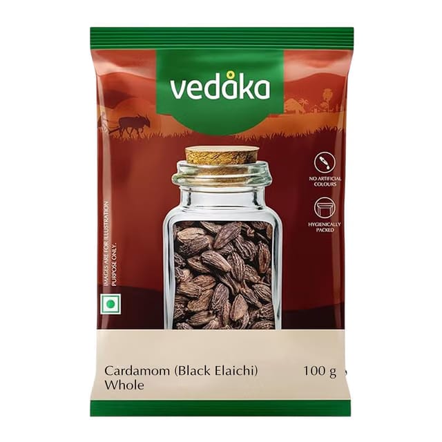 Vedaka Black Cardamom Whole (Moti Elaichi)