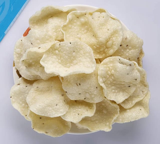 Nature's Bliss Home Made Jeera Rice Papad / Rice papad / Appalam / 200 gm [FD] (200)