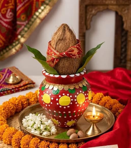 Navratri Decor Solutions Decorated Puja Kalash