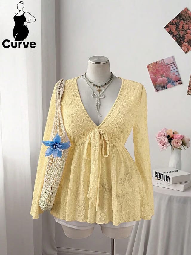 Women's Plus Size Gathered Top