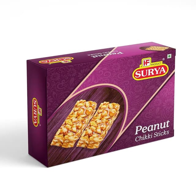 Surya 200gm Chikki Sticks |Surya Peanut Chikki Sticks |Indian Sweet