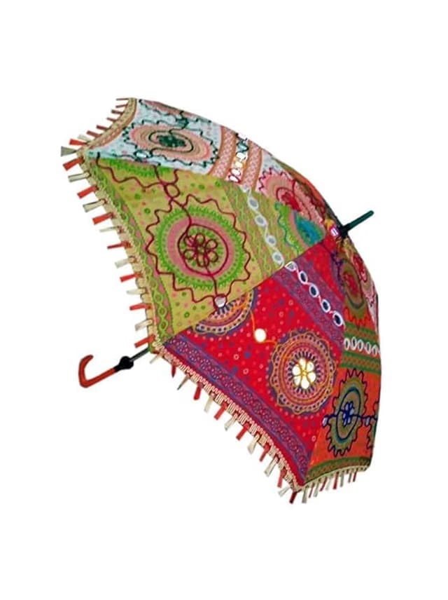 FAIZON Rajasthani Decorative Umbrella for Wedding, Navratri & Festival Decoration