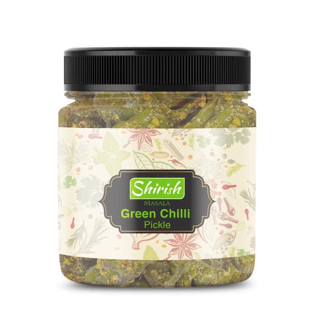 Shirish Masala Green Chilli Pickle 400g |Ghar Ka Achar |Rajasthani Homemade Athana Mirchi |No Preservatives |No oil