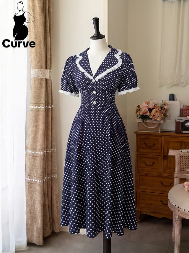 Women's Plus Size Ruffle A-Line Dress