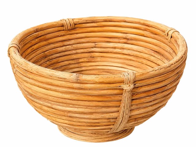 Handmade Bengali Cane Dhama Basket with Stand