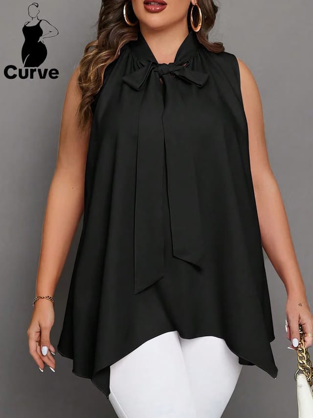 Women's Plus Size Tie Up Tank Top