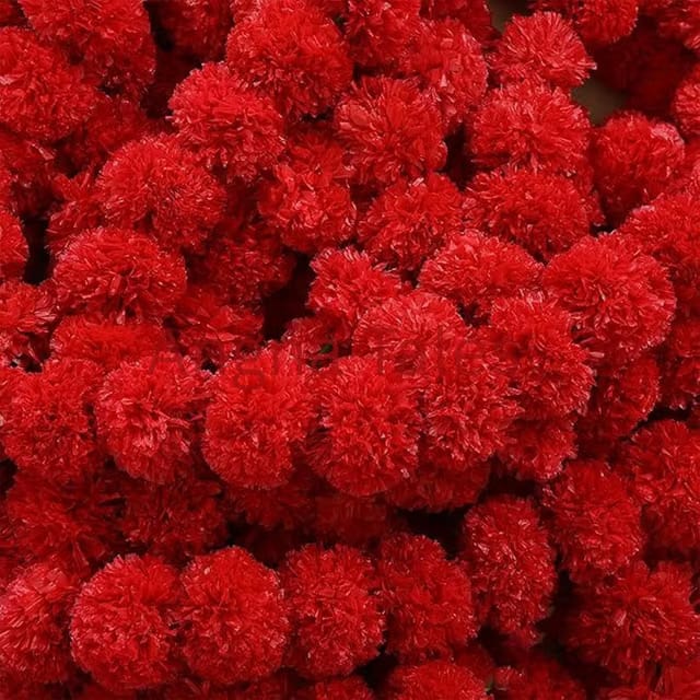 Artificial Handmade 10 Pcs Marigold Flower Garland for Decoration