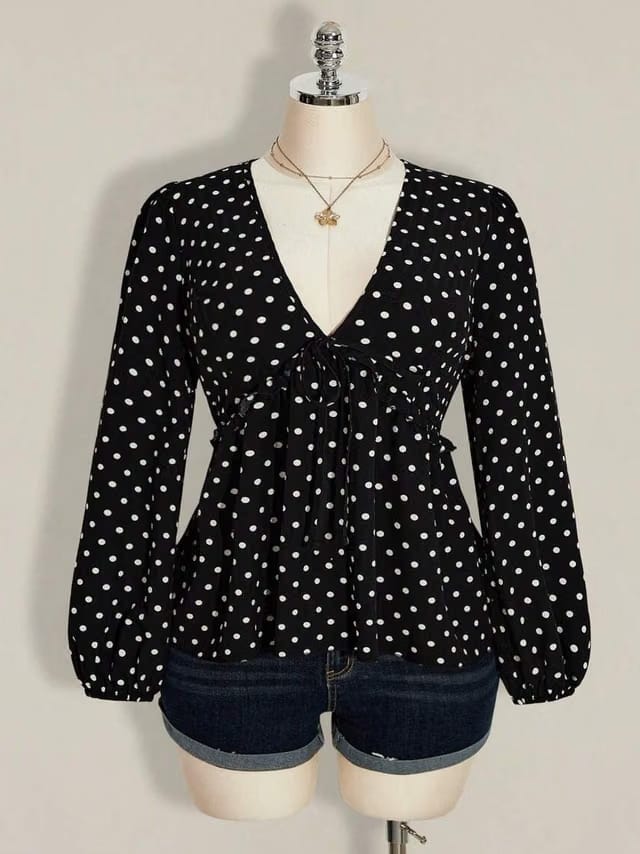 Women's Plus Size Ruffle Top