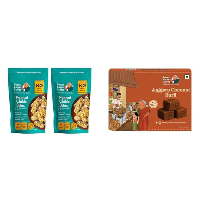 Sweet Karam Coffee Peanut Chikki Bites –