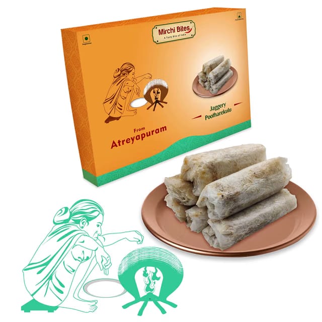 Mirchi Bites Atreyapuram Jaggery Putharekulu