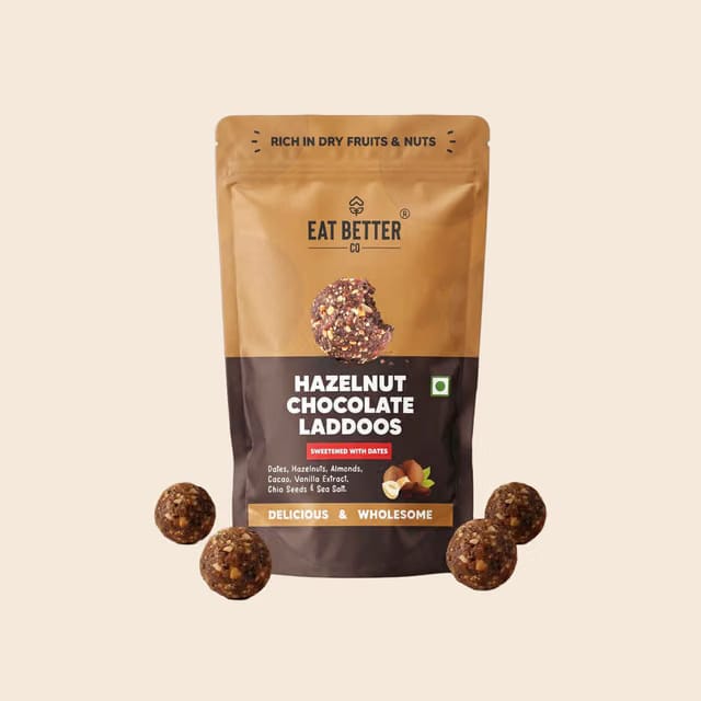 Eat Better Co Hazelnut & Chocolate Ladoos High Protein