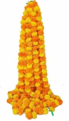 SHIMMER Artificial Marigold Fluffy Flowers Garlands For Festive Wedding Diwali Decorations