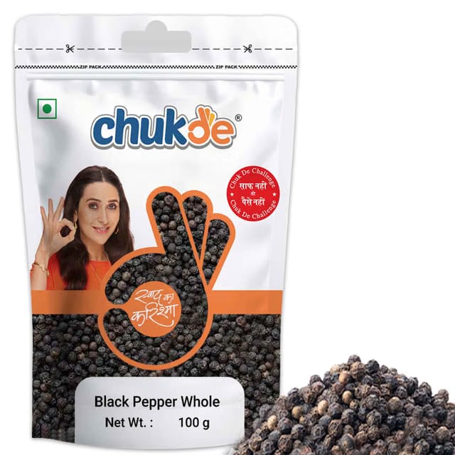 Chukde Black Pepper Whole (Kali Mirch Sabut)