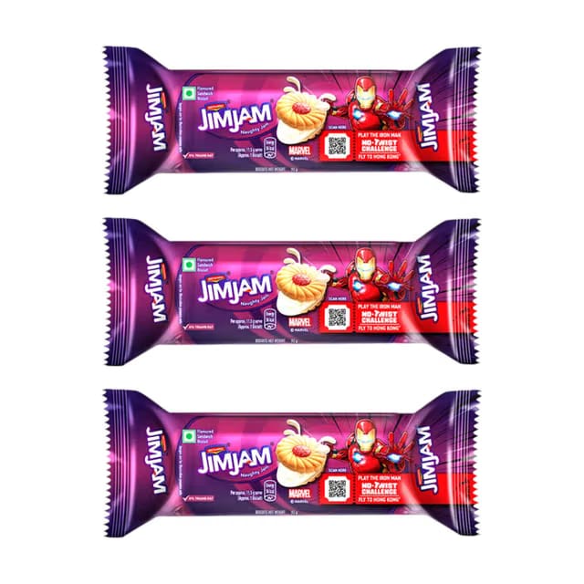 Britannia Treat Jimjam Naughty Jam Cream Biscuits