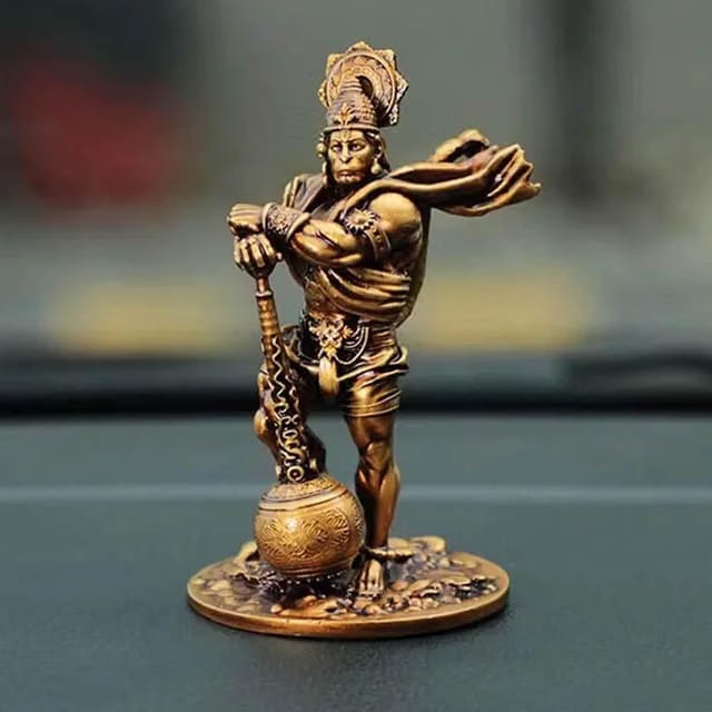 Jai shri ram Car Dashboard Resin Bahubali Hanuman Idol for car dashbord Home Decor Item Hanuman Murti Statue for Gift