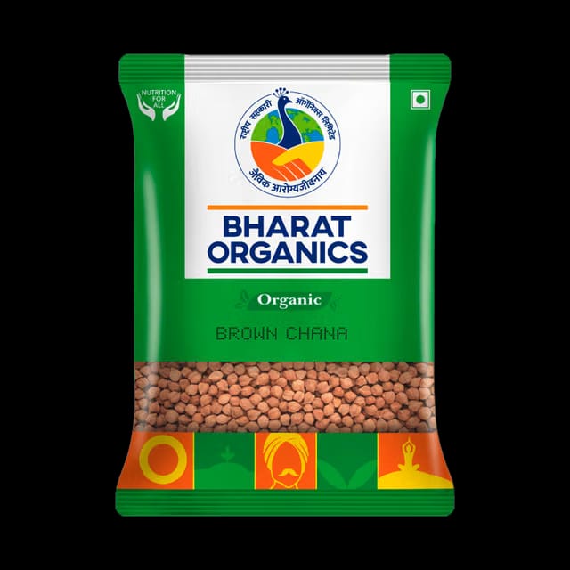 Bharat Organics Unpolished Brown Chana