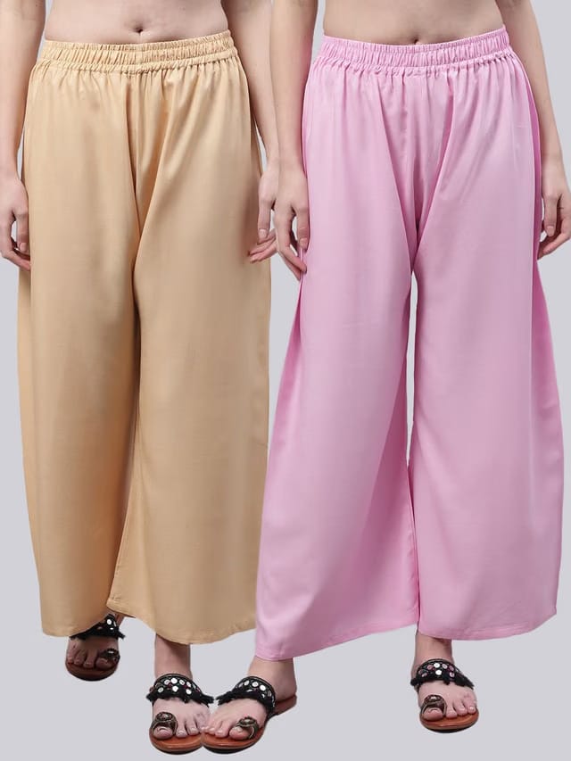 Women 2 Flared Ethnic Palazzos