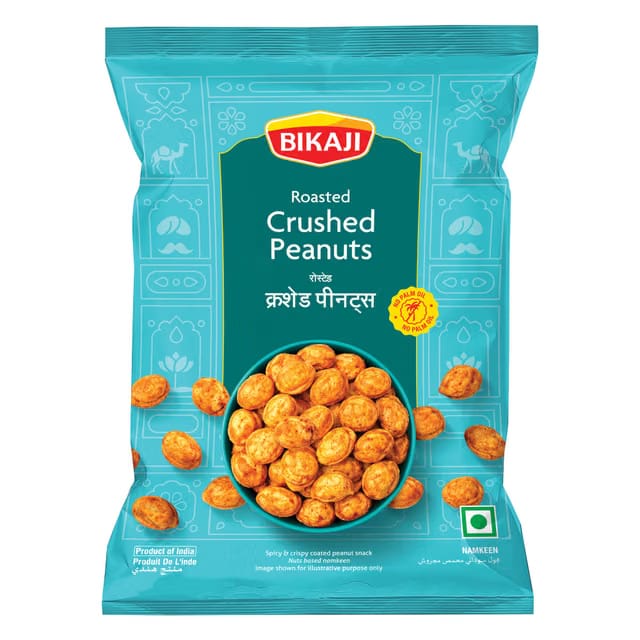 Bikaji Roasted Crushed Peanuts – Spicy & Crunchy High-Protein Snack (No Palm Oil)