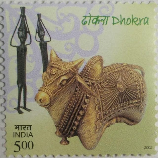 India - 2002 - Handicrafts of India, Dhokra Casting- MNH - Stamp (Face Value: Rs. 5 per Stamp)