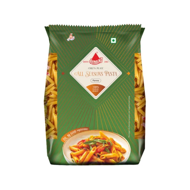 Bambino All Season Premium Penne Pasta - Pure Durum Wheat, No Maida, Protin Rich