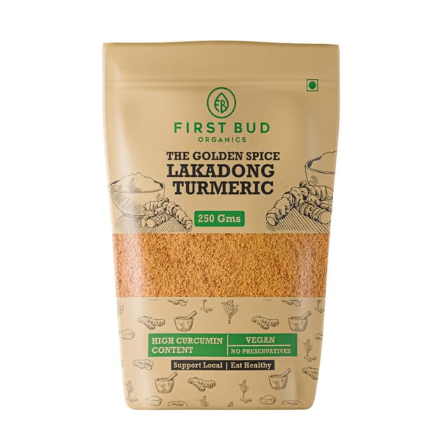 First Bud Organics Golden Spice Lakadong Turmeric Powder