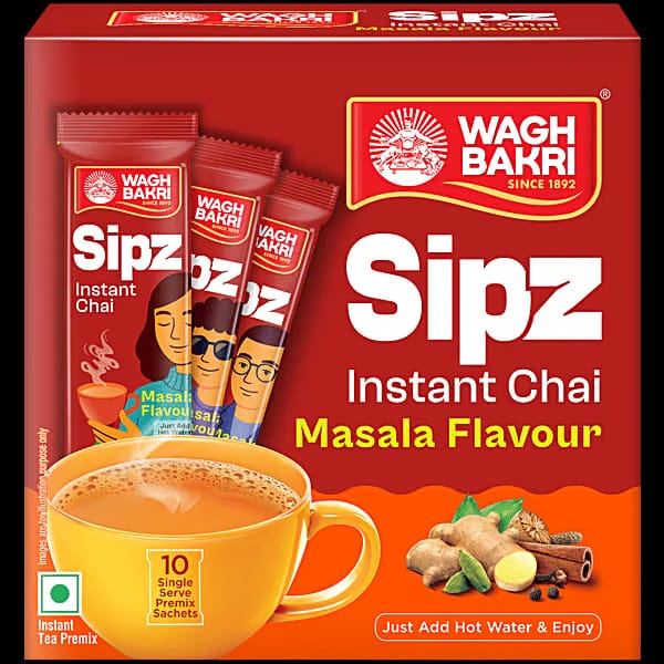 Wagh Bakri Sipz Masala Flavour Instant Chai/Tea Premix