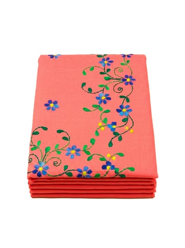 Handcrafted Kantha Stitch Cotton Saree for Women
