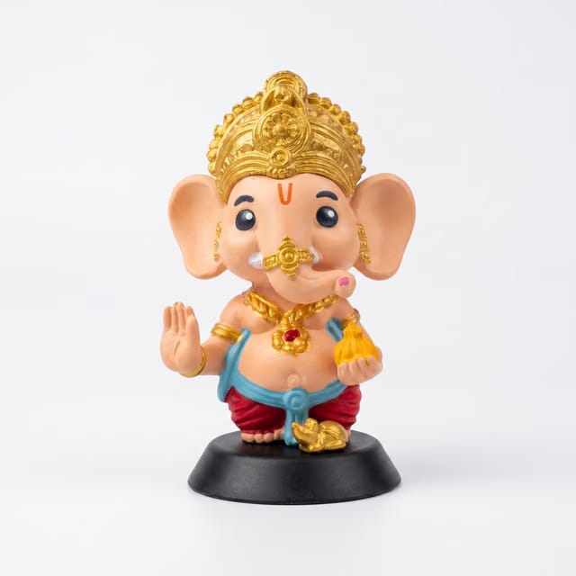 Baby Lord Ganesha Idol for Car Dashboard, 10 cm Height