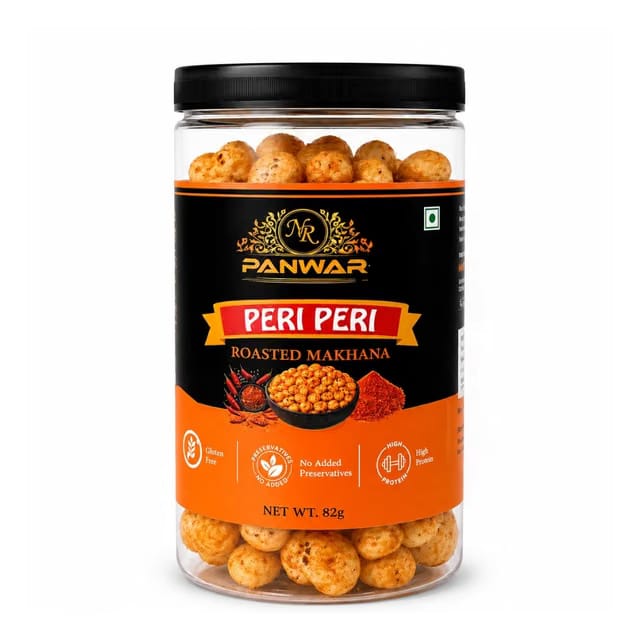 NR PANWAR Roasted Peri Peri Makhana (Fox Nuts)
