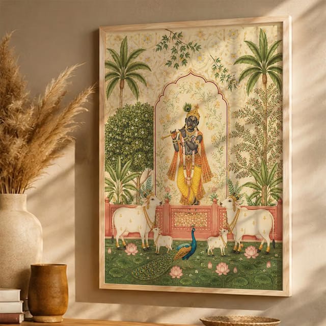 Walllane - Shrinathji Pichwai Painting for Living Room Wall Decoration