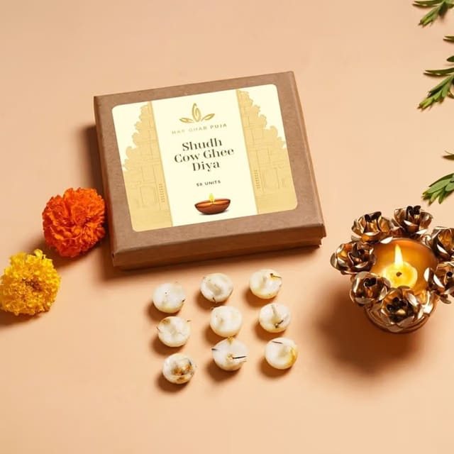 Cotton Cow Ghee Diya Batti