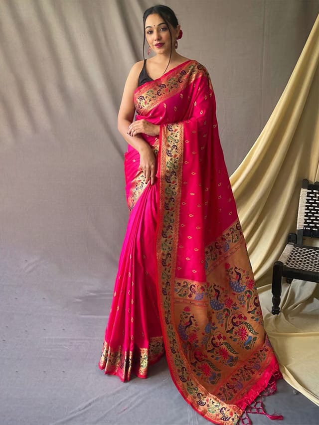 Woven Design Zari Paithani Saree