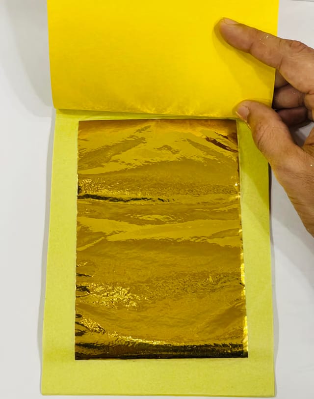 Tanjore Painting Gold Foils Sheets 6x4 inches Big Size Tanjore Foils Sheets For Tanjore Painting Arts Kundan Works