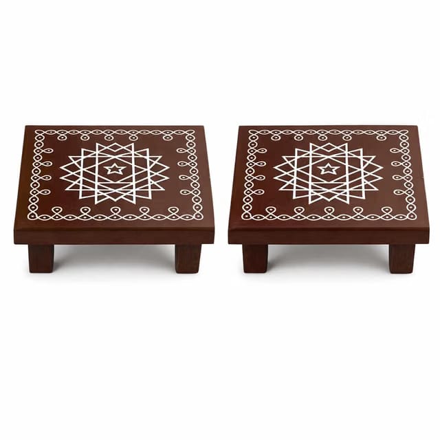 Wooden Pooja Chowki