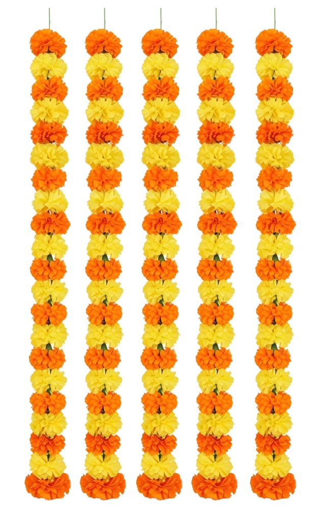 Propsicle Marigold Garland Decoration Artificial Diwali Navratri Durga Puja