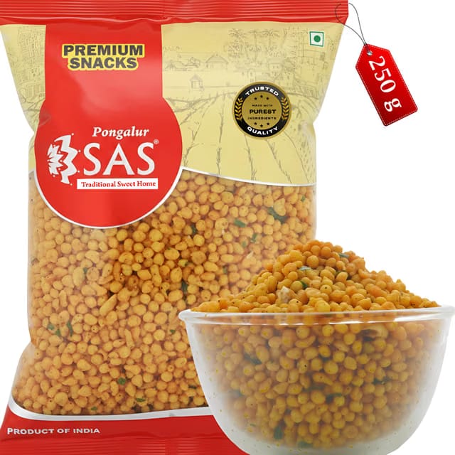 Kara Boondhi Namkeen 250G, Healthy Indian Style Mixture with Boondi with, Salt, Chili, Sweet Karam Bhujia