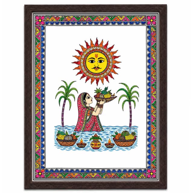 PAPER PAJAMA Chhath Puja Wall Art for Living Room