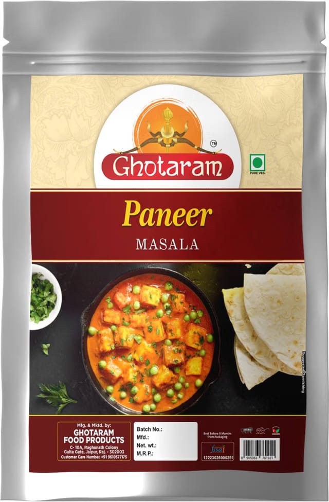 GHOTARAM Punjabi Style Shahi Kadai Paneer Masala