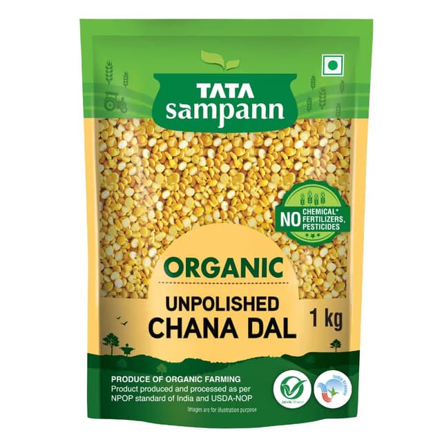 Tata Sampann Organic Unpolished Chana Dal