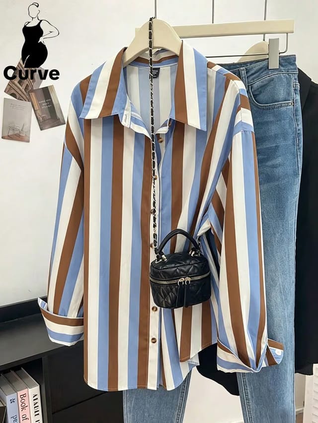 Women's Plus Size Placket Blouse