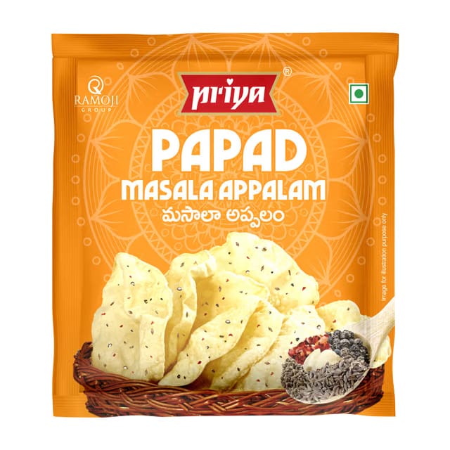 Priya Masala Appalam Papad 100g Total 400gm-17 No's In Each Pack I Four Inch Papad I Handmade I Delicious I Perfect Meal